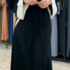 Zig Zag Pattern Front open abaya without belt